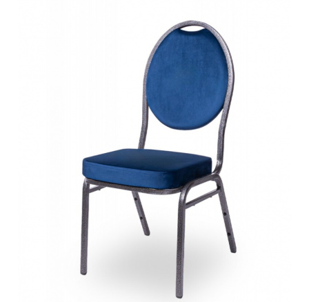 Křeslo banketní Herrmann velur modré Křeslo banketní Herrmann velur modré