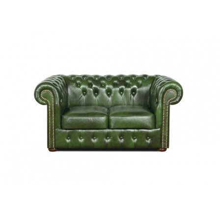 Pohovka Chesterfield Classic 2 kůže zelená