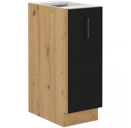 Kuchyňská dolní skříňka MOLLY 30 D CARGO BB, černá/dub artisan Kuchyňská dolní skříňka MOLLY 30 D CARGO BB, černá/dub artisan