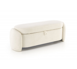 Taburet s úložným prostorem FICARIA, Krémová