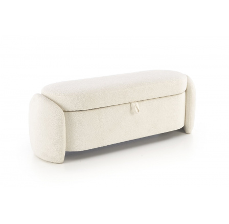 Taburet s úložným prostorem FICARIA, Krémová