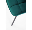 Jídelní židle K332 VELVET, Tyrkysový Bluvel 85/Černá