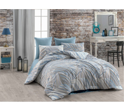 Povlečení bavlna 140x200, 70x90cm Atika blue nitěný knoflík