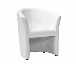 Křeslo TM-1, Bílá ekokůže EK-26/Wenge