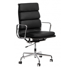 Kancelářská židle CH2191T černá kůže chrom