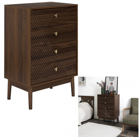 Komoda Tiffany se 4 zásuvkami ořech