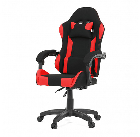 Herní křeslo, synchronní mechanismus, černá látka, KA-R209 RED