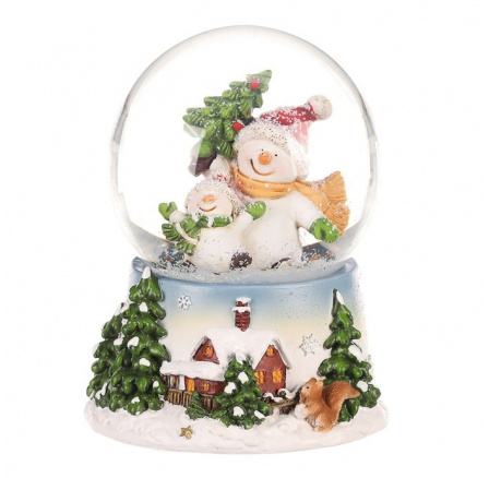 Sněžítko se sněhuláky - polyresin, hrací, barevné