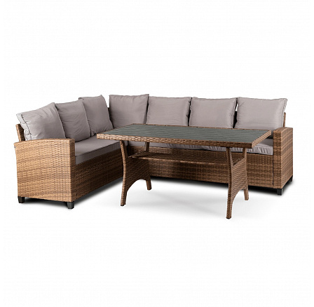 Sada Zahradního Nábytku COMODO Hnědá/Šedá