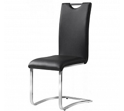 Jídelní židle H-790, chrom/černá ekokůže