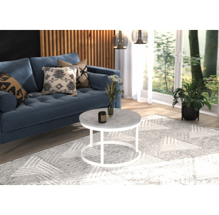 Konferenční stolek RINEN Bílý+Beton