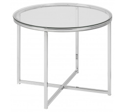Kulatý stůl Cross sklo/pochromovaný