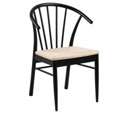 Křeslo s područkami Cassandra černé/přírodní