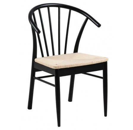 Křeslo s područkami Cassandra černé/přírodní