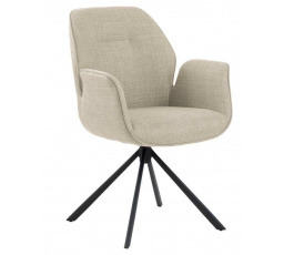 Otočná židle s područkami Aura béžová