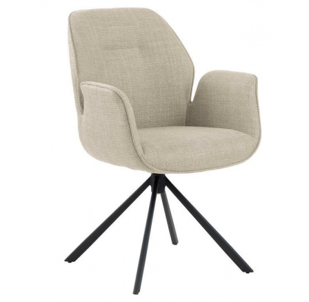 Otočná židle s područkami Aura béžová