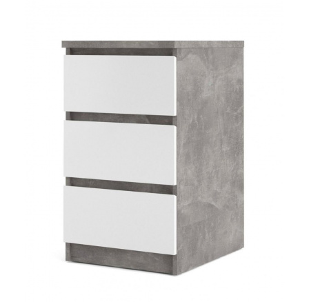 Komoda SIMPLICITY 237, Beton/Bílý lesk Komoda SIMPLICITY 237, Beton/Bílý lesk