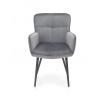 Jídelní židle K463, Šedá/Černá