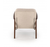 Křeslo MILANO 1S, Béžová 15/Tmavý ořech