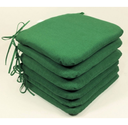 Sedák 40x40 cm látka tmavě zelený melír - set 6 kusů