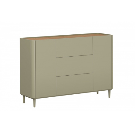 ELIVO KOMODA 150 2D3SZ - eukalyptus / dub baltický písek / nohy eukalyptus