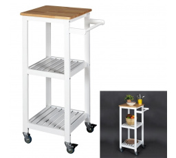 Skříňka/ vozík Bish bílý