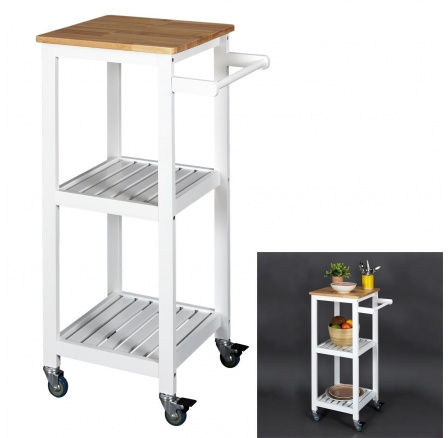 Skříňka/ vozík Bish bílý