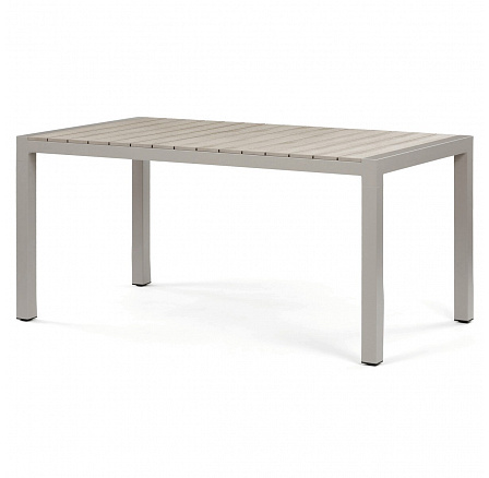 Zahradní stůl 162x90cm, hliník, polywood, béžová, AZT-S1514 CRM