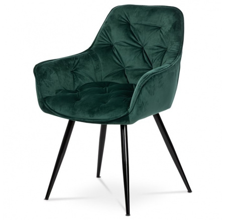 Jídelní židle, zelená, sametová látka, DCH-421 GRN4 Jídelní židle, zelená, sametová látka, DCH-421 GRN4