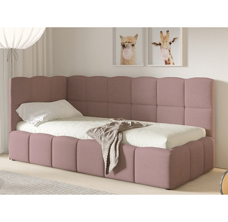 Postel TUNIS 200 x 90, vysoký bok, Velutto 14, Levá Postel TUNIS 200 x 90, vysoký bok, Velutto 14, Levá