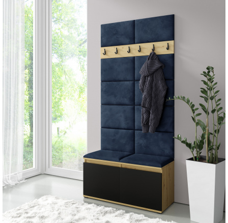 Předsíňová stěna EMI 1, Trinity 30/Artisan + černá Předsíňová stěna EMI 1, Trinity 30/Artisan + černá