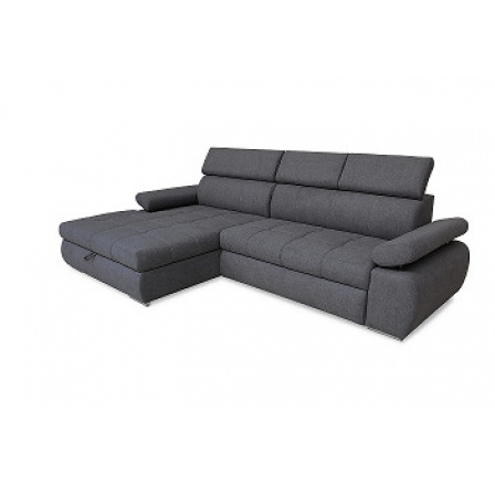 VELA - Levá sedací souprava látka grafitová KRONOS 34 (VEGAS) kolekce "GB"  (K250) NOVINKA