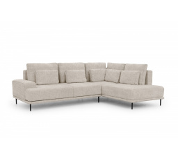 Rohová sedačka Nicole L s funkcí spaní / Hevia 207.09 / černé nohy / pravá strana