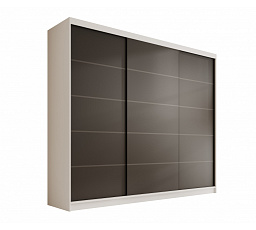 Posuvná skříň Andy 250 Bílá+Černá