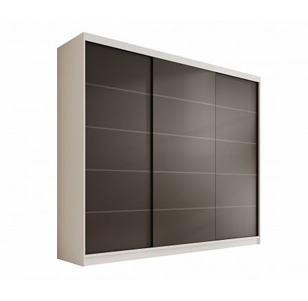 Posuvná skříň Andy 250 Bílá+Černá