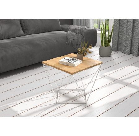 Konferenční stolek DIANA 50x50 Bílý+Artisan