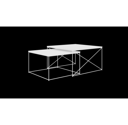 Konferenční stolek 2v1 Licco Bílý+Bílý