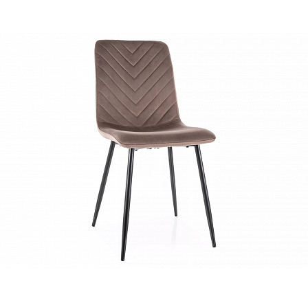 Jídelní židle DAREN VELVET, Cappuccino Bluvel 38/Černá