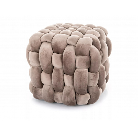 Taburet FARIS, Tmavě béžová VELVET