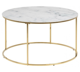 Kulatý konferenční stolek Bolton mramor/zlatý