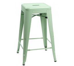 Barová židle Paris 66 cm zelená inspirovaná Tolix