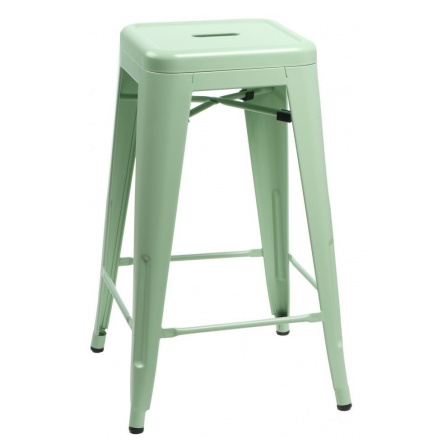 Barová židle Paris 66 cm zelená inspirovaná Tolix