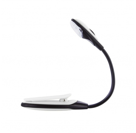 Lampička s klipem na čtení bílá