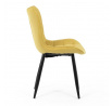 Jídelní židle, žlutá, látka, HC-462 YEL2