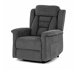 Polohovací křeslo, elektrické kabelové ovládání, šedá, látka, TV-7072 GREY2