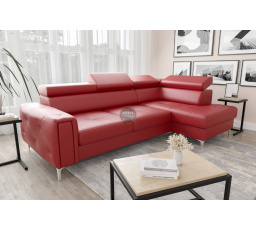 Rohová sedací souprava s funkcí spaní ORION 165x255 přírodní kůže - přírodní kůže - volitelná barva, pravá