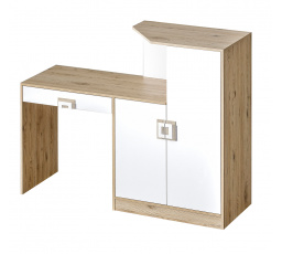 Psací stůl s komodou NICO 11, Světlý Dub/Bílá/Světlý Dub