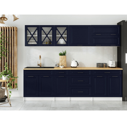 Kuchyňská linka Tyra 260/260 tmavě modrá MAT Kuchyňská linka Tyra 260/260 tmavě modrá MAT