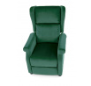 Polohovací křeslo AGUSTIN 2, tmavě zelená