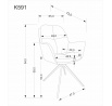 Jídelní židle K591, šedá